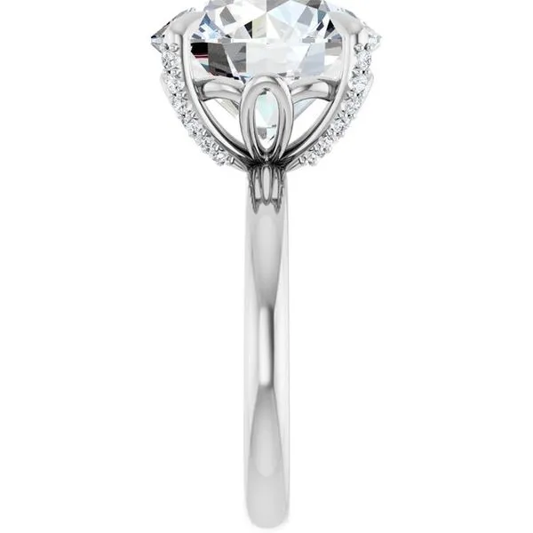 Claw-Prong Accented Engagement Ring Image 4 Arezzo Jewelers Elmwood Park, IL