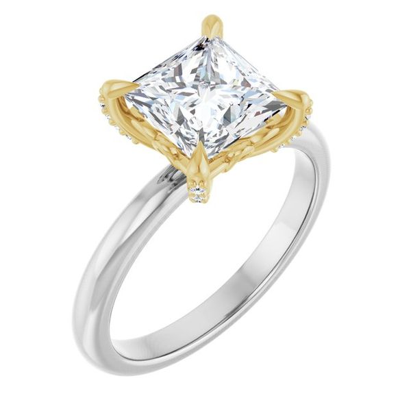 Claw-Prong Accented Engagement Ring