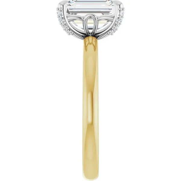 Claw-Prong Accented Engagement Ring Image 4 JF Jones Jewelers Rochester, NY