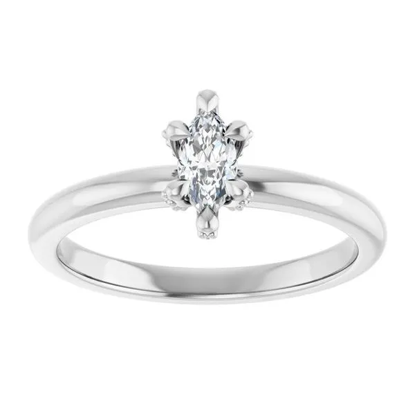 Claw-Prong Accented Engagement Ring Image 3 Raleigh Diamond Fine Jewelry Raleigh, NC