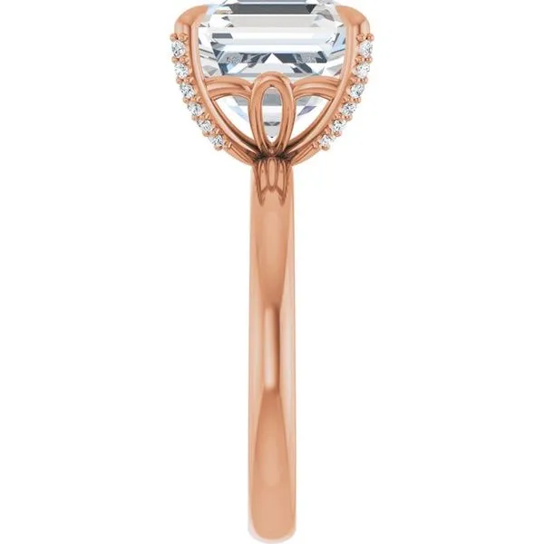 Claw-Prong Accented Engagement Ring Image 4 Clater Jewelers Louisville, KY