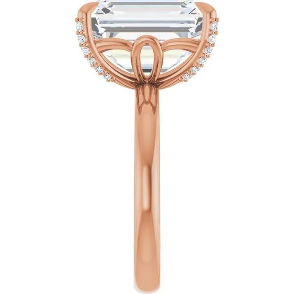 Claw-Prong Accented Engagement Ring Image 4 Clater Jewelers Louisville, KY