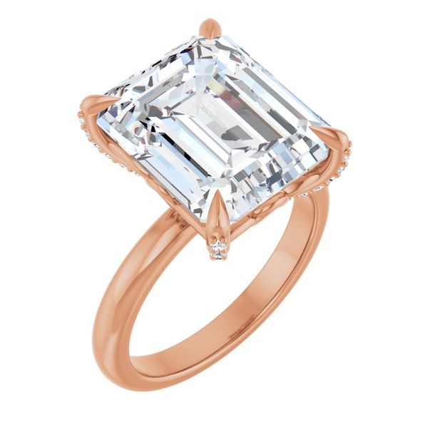 Claw-Prong Accented Engagement Ring