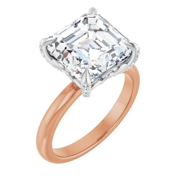 Claw-Prong Accented Engagement Ring Hudson Valley Goldsmith New Paltz, NY