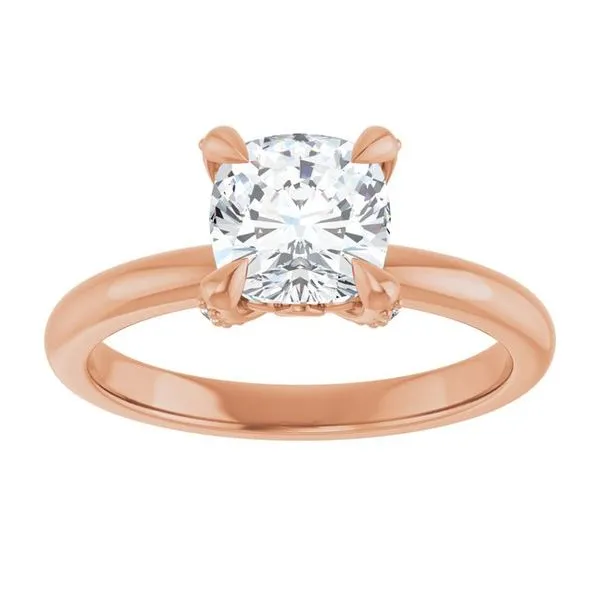 Claw-Prong Accented Engagement Ring Image 3 Northwood Jewelers Northwood, OH