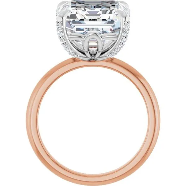 Claw-Prong Accented Engagement Ring Image 2 Ocean View Jewelers Millville, DE