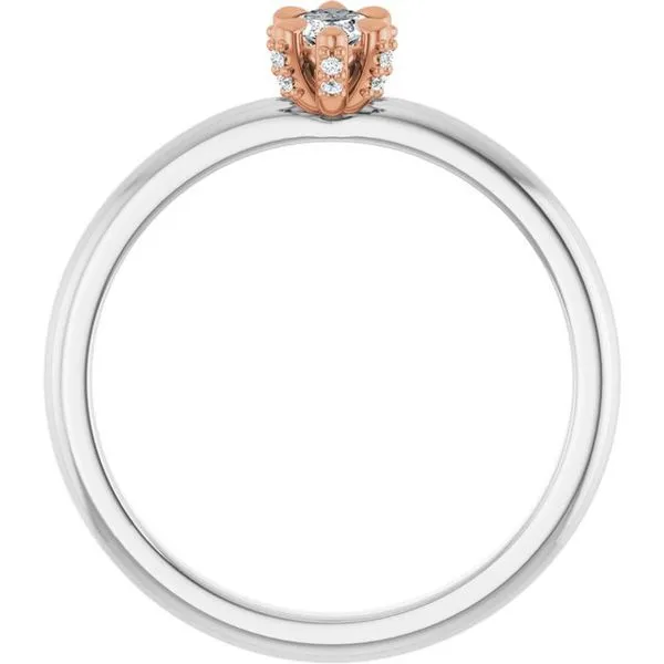 Claw-Prong Accented Engagement Ring Image 2 Ocean View Jewelers Millville, DE