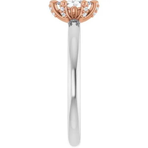 Claw-Prong Accented Engagement Ring Image 4 Clater Jewelers Louisville, KY