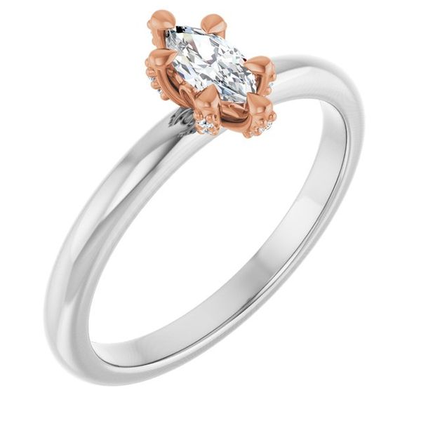 Claw-Prong Accented Engagement Ring