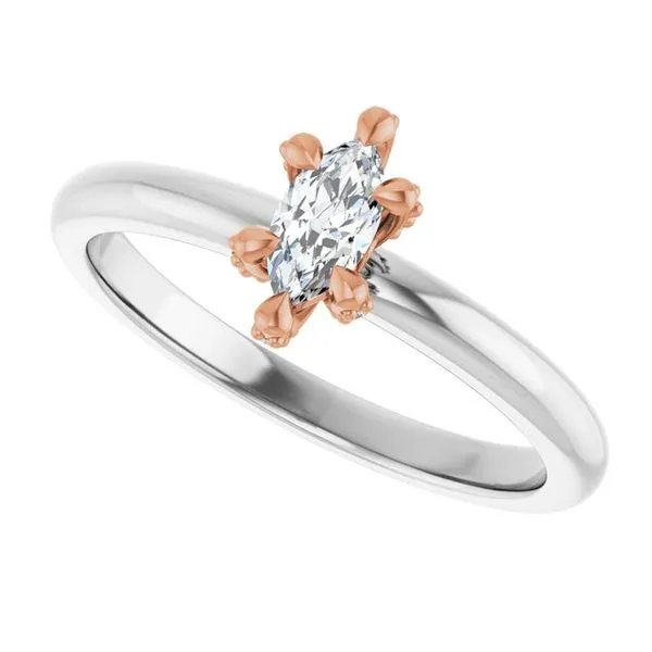 Claw-Prong Accented Engagement Ring Image 5 Futer Bros Jewelers York, PA