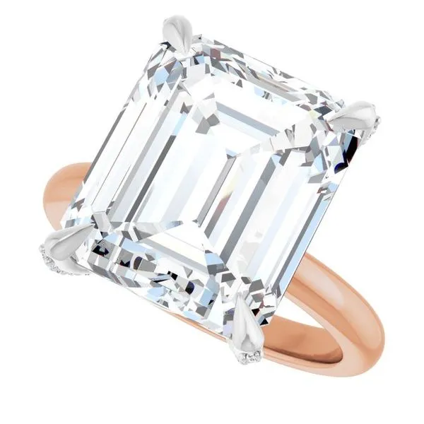 Claw-Prong Accented Engagement Ring Image 5 Vulcan's Forge LLC KANSAS CITY, MO