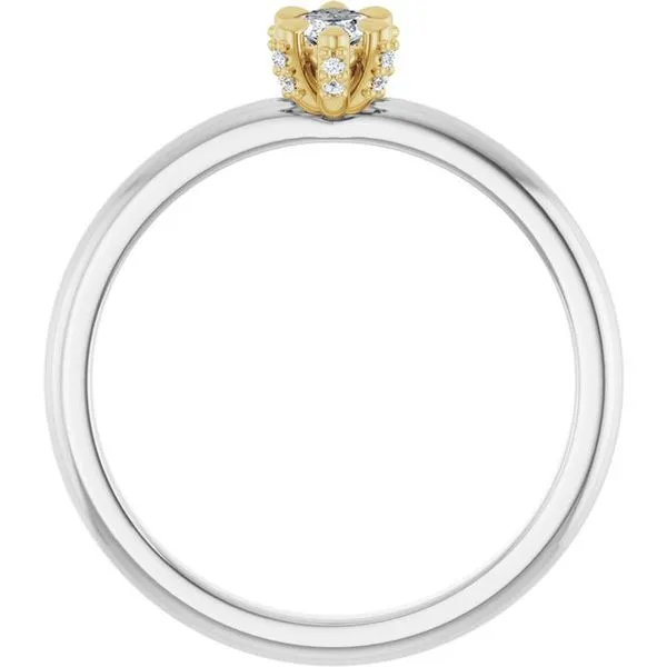 Claw-Prong Accented Engagement Ring Image 2 Don's Jewelry & Design Washington, IA