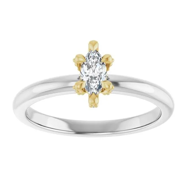 Claw-Prong Accented Engagement Ring Image 3 Shipley's Fine Jewelry Hampstead, MD