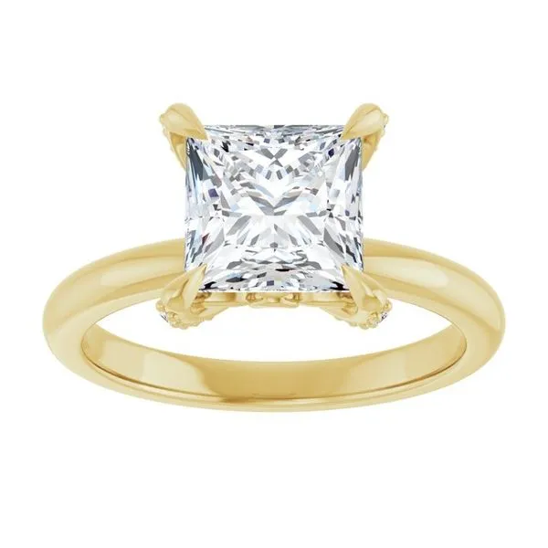Claw-Prong Accented Engagement Ring Image 3 Shipley's Fine Jewelry Hampstead, MD