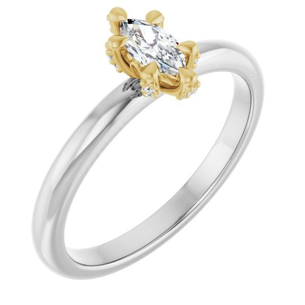 Claw-Prong Accented Engagement Ring