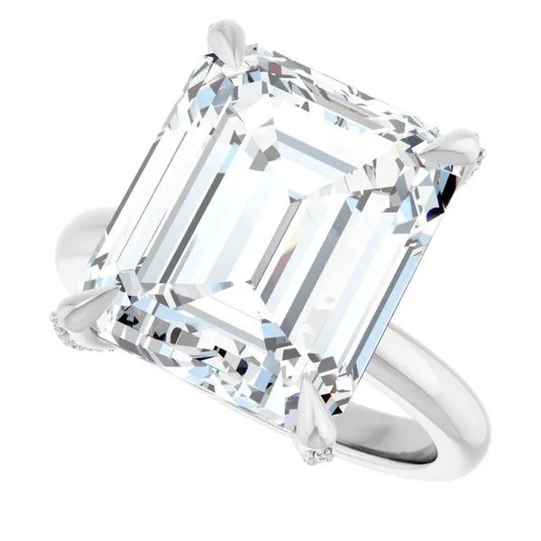 Claw-Prong Accented Engagement Ring Image 5 Northwood Jewelers Northwood, OH