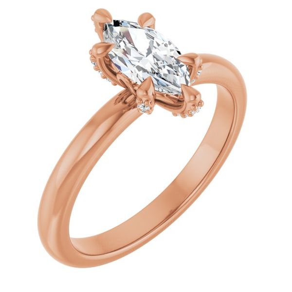 Claw-Prong Accented Engagement Ring