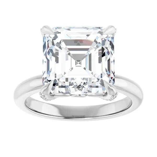 Claw-Prong Accented Engagement Ring Image 3 Don's Jewelry & Design Washington, IA