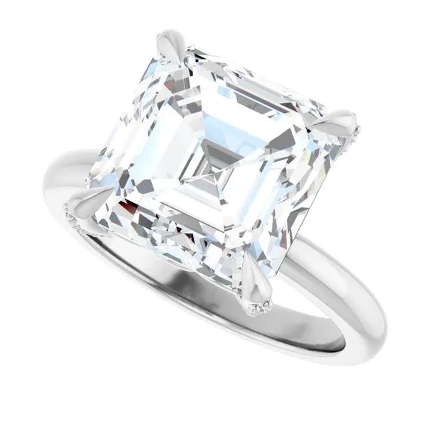 Claw-Prong Accented Engagement Ring Image 5 JF Jones Jewelers Rochester, NY