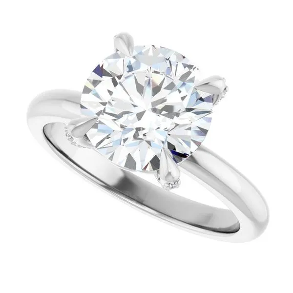 Claw-Prong Accented Engagement Ring Image 5 Northwood Jewelers Northwood, OH