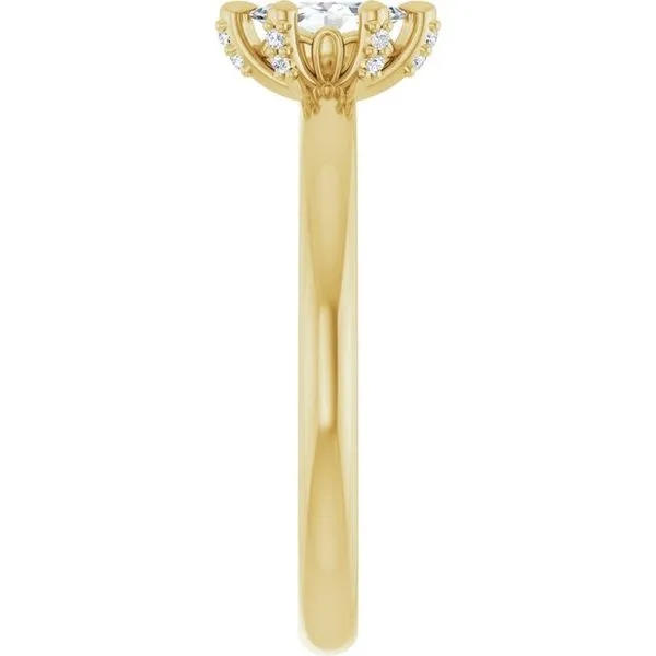 Claw-Prong Accented Engagement Ring Image 4 Vulcan's Forge LLC KANSAS CITY, MO