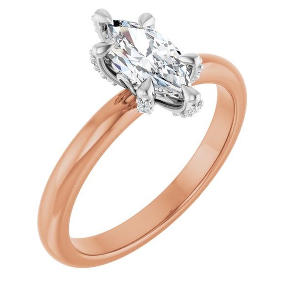 Claw-Prong Accented Engagement Ring