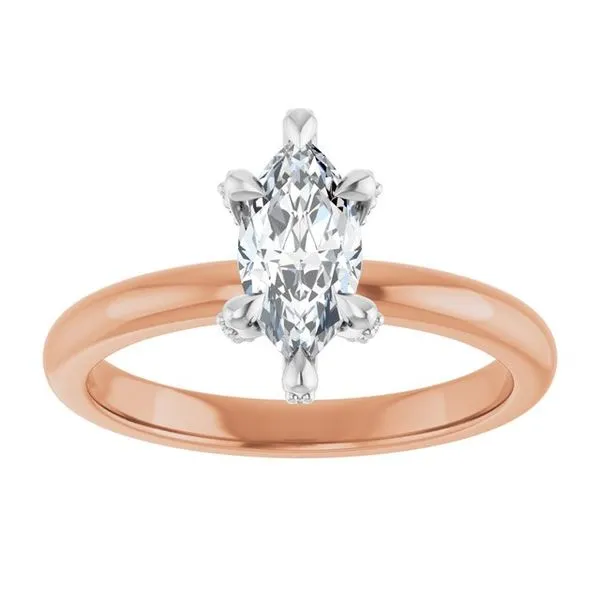 Claw-Prong Accented Engagement Ring Image 3 Northwood Jewelers Northwood, OH
