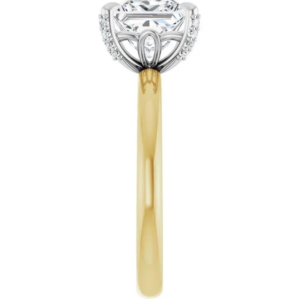 Claw-Prong Accented Engagement Ring Image 4 The Jewelry Source El Segundo, CA