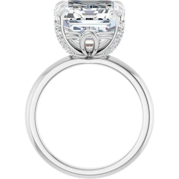 Claw-Prong Accented Engagement Ring Image 2 House of Silva Wooster, OH