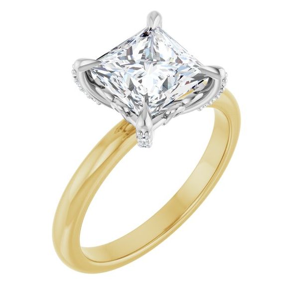 Claw-Prong Accented Engagement Ring