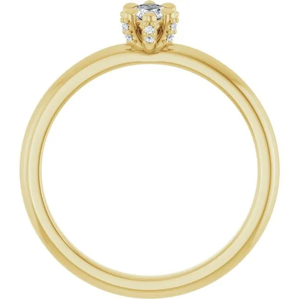 Claw-Prong Accented Engagement Ring Image 2 Austin's Fine Diamonds & Jewelry Lyndhurst, NJ