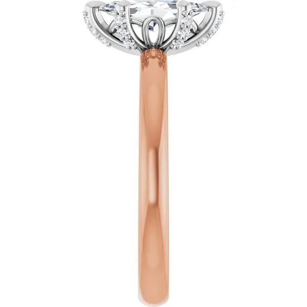 Claw-Prong Accented Engagement Ring Image 4 JF Jones Jewelers Rochester, NY