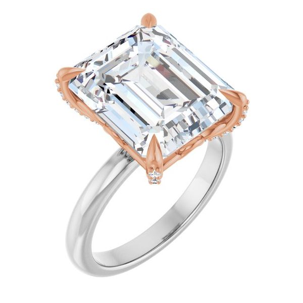 Claw-Prong Accented Engagement Ring