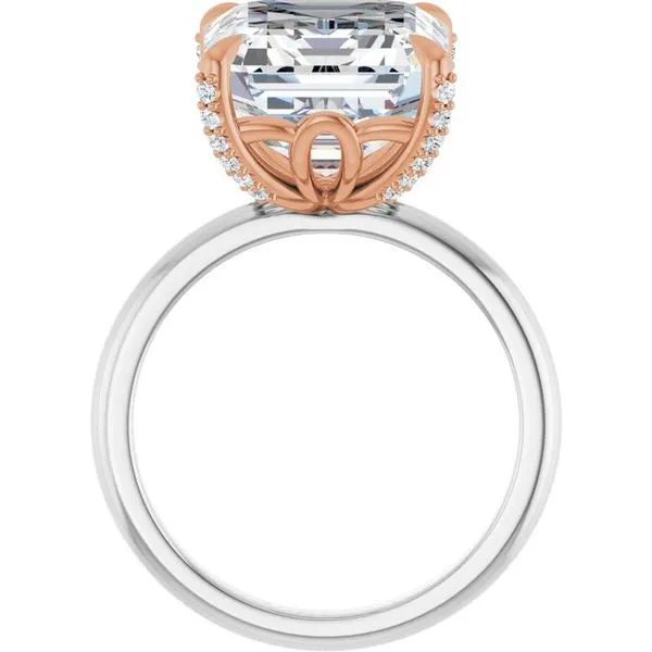 Claw-Prong Accented Engagement Ring Image 2 JF Jones Jewelers Rochester, NY