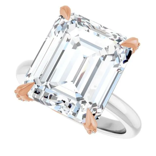 Claw-Prong Accented Engagement Ring Image 5 Clater Jewelers Louisville, KY