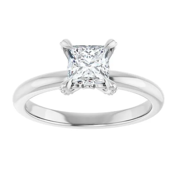 Claw-Prong Accented Engagement Ring Image 3 Vulcan's Forge LLC KANSAS CITY, MO