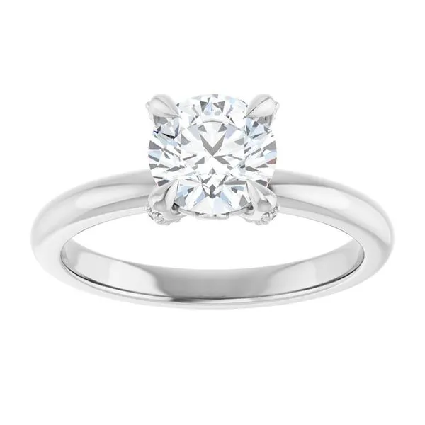 Claw-Prong Accented Engagement Ring Image 3 J. West Jewelers Round Rock, TX