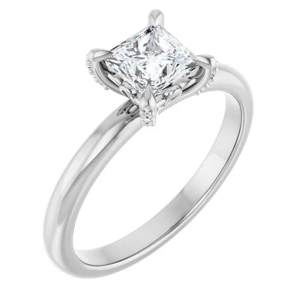 Claw-Prong Accented Engagement Ring The Jewelry Source El Segundo, CA