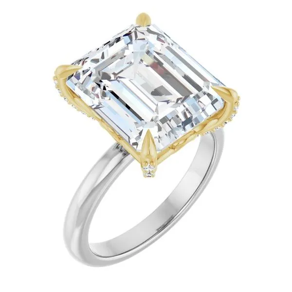 Claw-Prong Accented Engagement Ring
