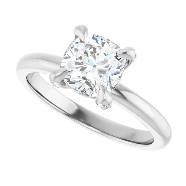 Claw-Prong Accented Engagement Ring Image 5 Raleigh Diamond Fine Jewelry Raleigh, NC