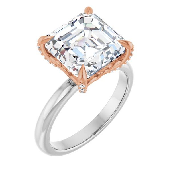 Claw-Prong Accented Engagement Ring