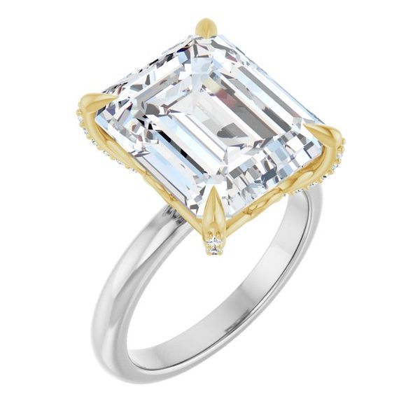 Claw-Prong Accented Engagement Ring