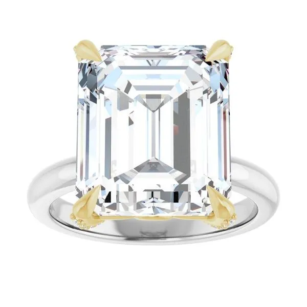 Claw-Prong Accented Engagement Ring Image 3 Ocean View Jewelers Millville, DE