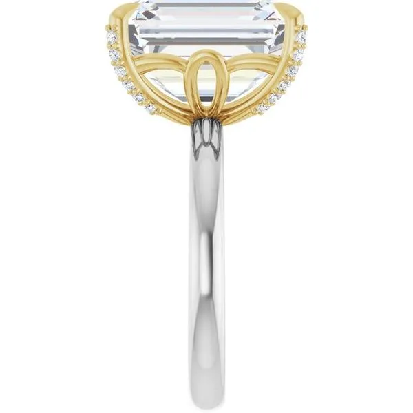 Claw-Prong Accented Engagement Ring Image 4 Don's Jewelry & Design Washington, IA