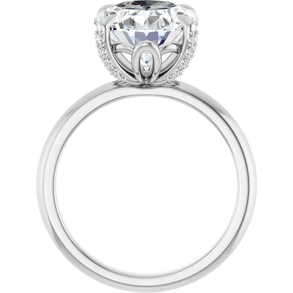 Claw-Prong Accented Engagement Ring Image 2 Austin's Fine Diamonds & Jewelry Lyndhurst, NJ
