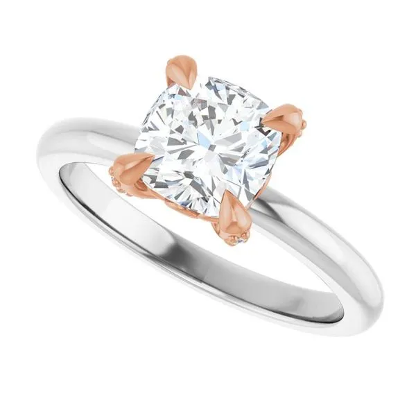 Claw-Prong Accented Engagement Ring Image 5 Austin's Fine Diamonds & Jewelry Lyndhurst, NJ
