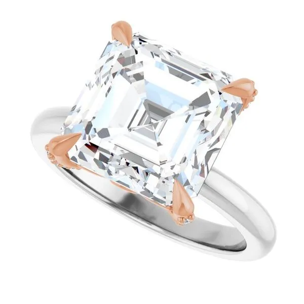 Claw-Prong Accented Engagement Ring Image 5 Michael Szwed Jewelers Longmeadow, MA