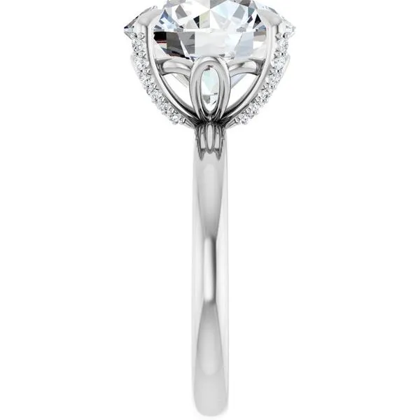 Claw-Prong Accented Engagement Ring Image 4 Northwood Jewelers Northwood, OH