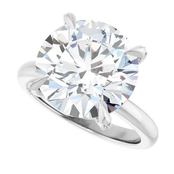 Claw-Prong Accented Engagement Ring Image 5 Arezzo Jewelers Elmwood Park, IL