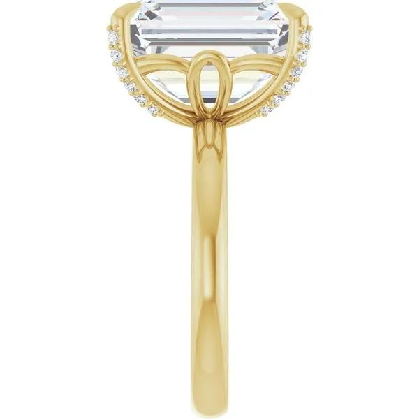 Claw-Prong Accented Engagement Ring Image 4 Northwood Jewelers Northwood, OH